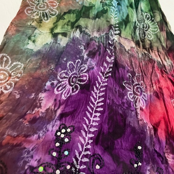 India Boutique Colorful Tie-Dye Dress - Picture 3 of 11